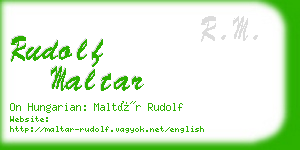 rudolf maltar business card